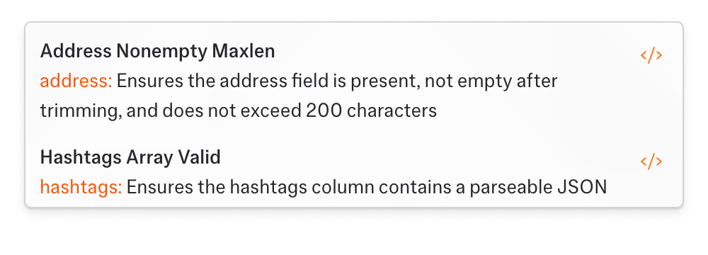 Data Validation Rules illustration